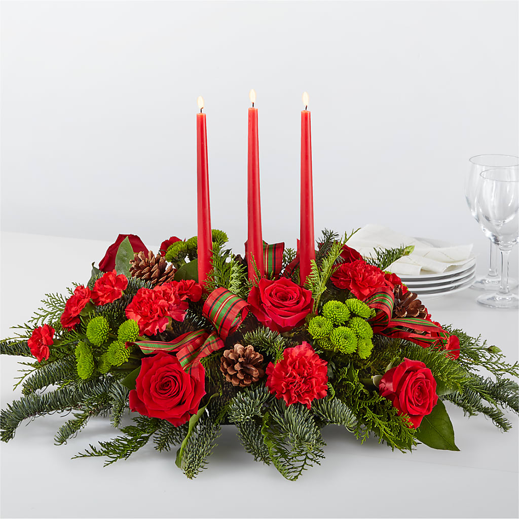 By the Candlelight Centerpiece – Sunflowershop Llc, Orlando FL