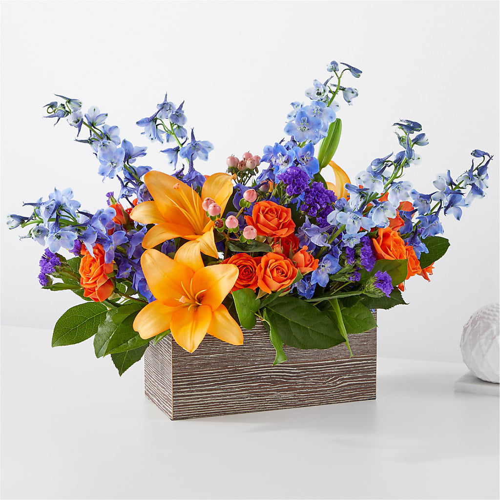 Radiant Citrus Box Bouquet – Sunflowershop Llc, Orlando FL