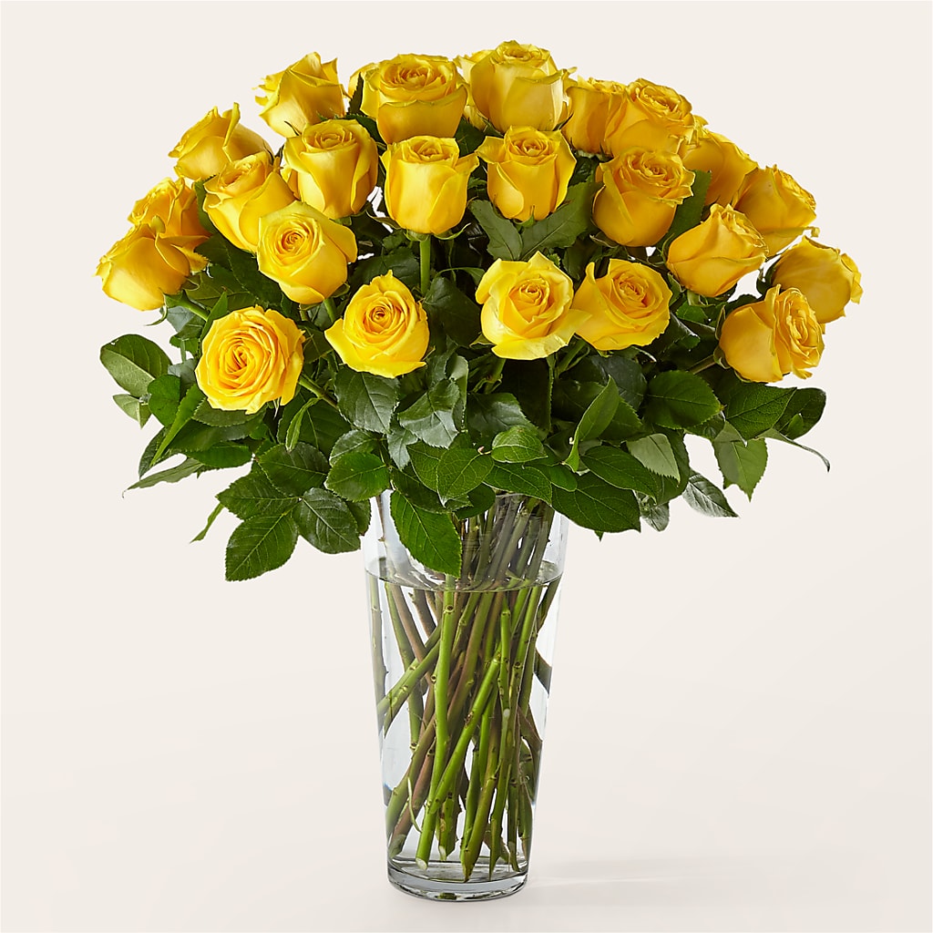 Long Stem Yellow Rose Bouquet – Sunflowershop Llc, Orlando FL