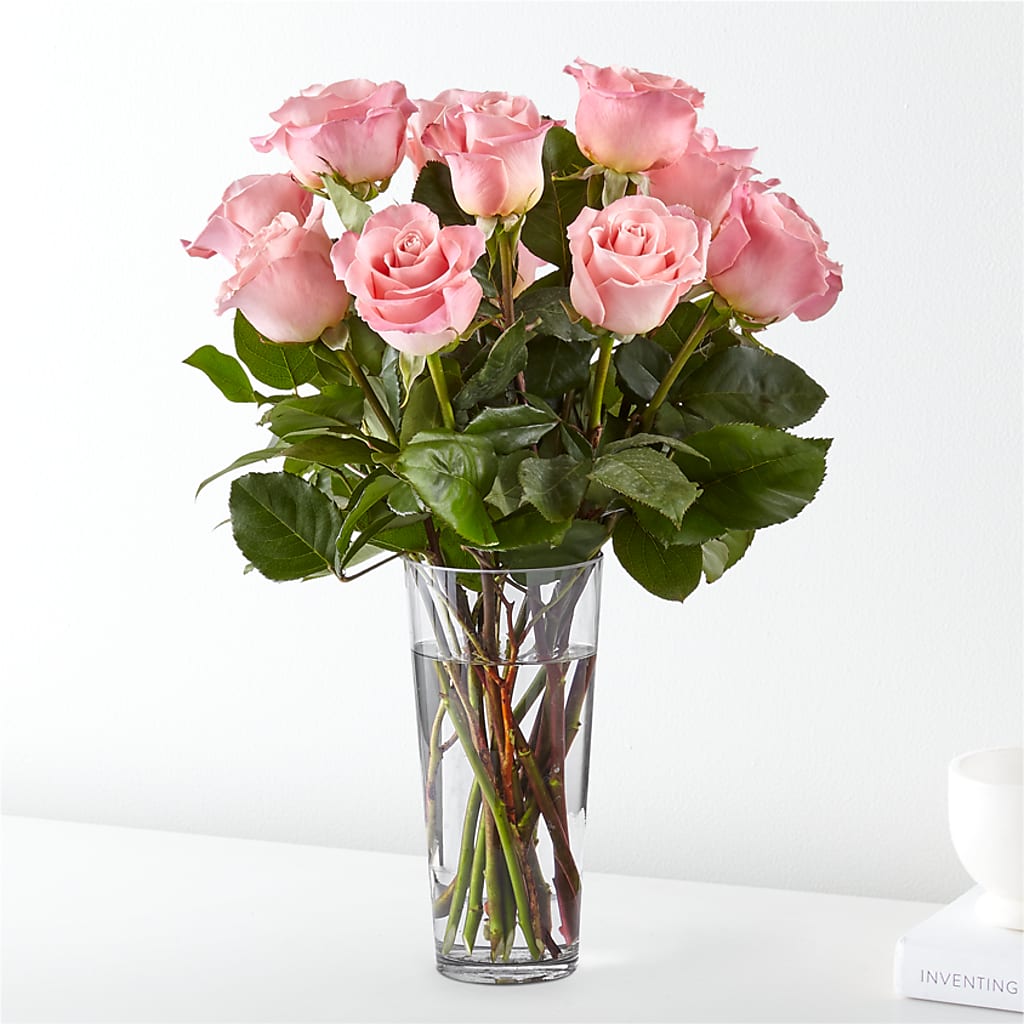 Long Stem Pink Rose Bouquet – Sunflowershop Llc, Orlando FL