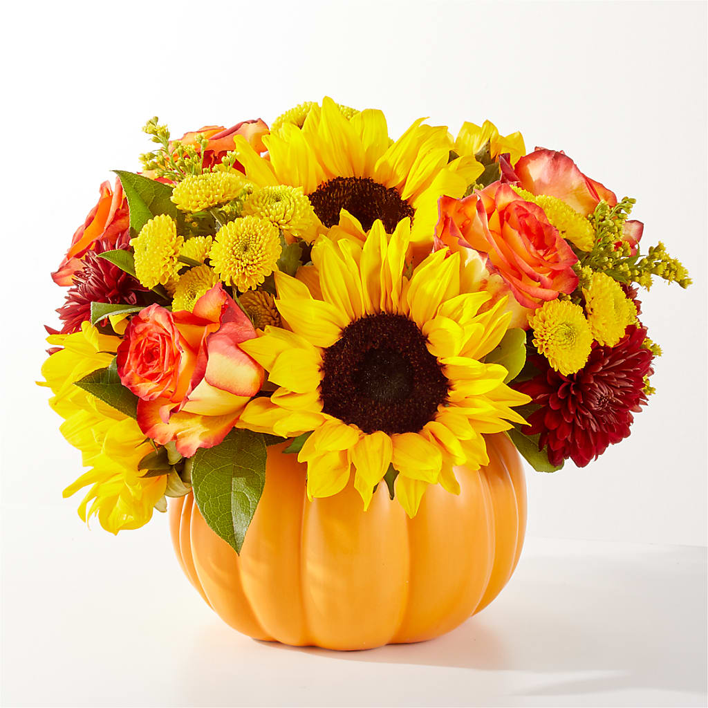 Golden Gourd Pumpkin Bouquet – Sunflowershop Llc, Orlando FL