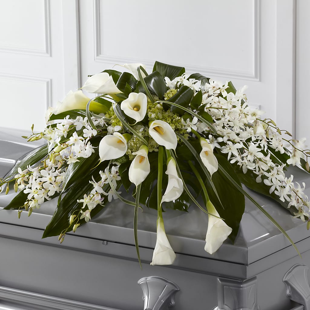 Angel Wings Casket Spray – Sunflowershop Llc, Orlando FL