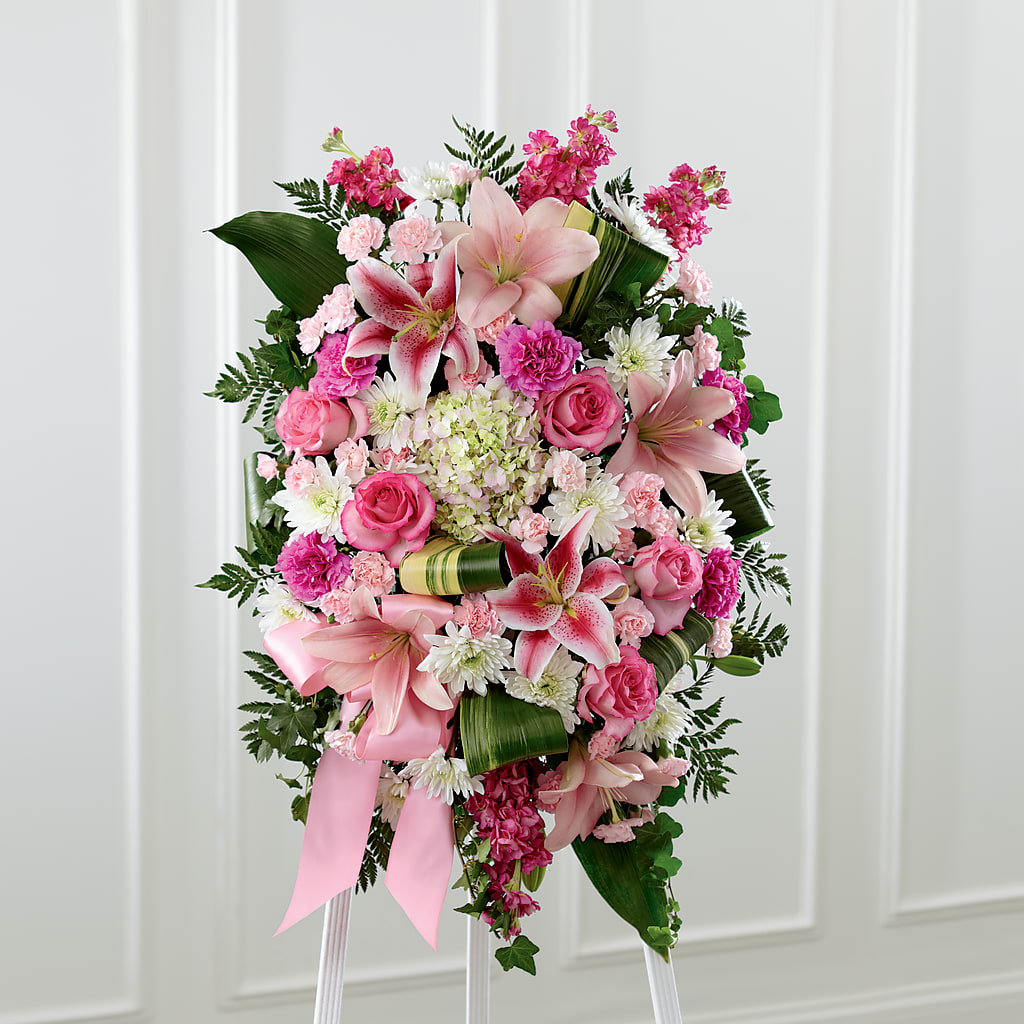 Comforting Standing Spray – Sunflowershop Llc, Orlando FL