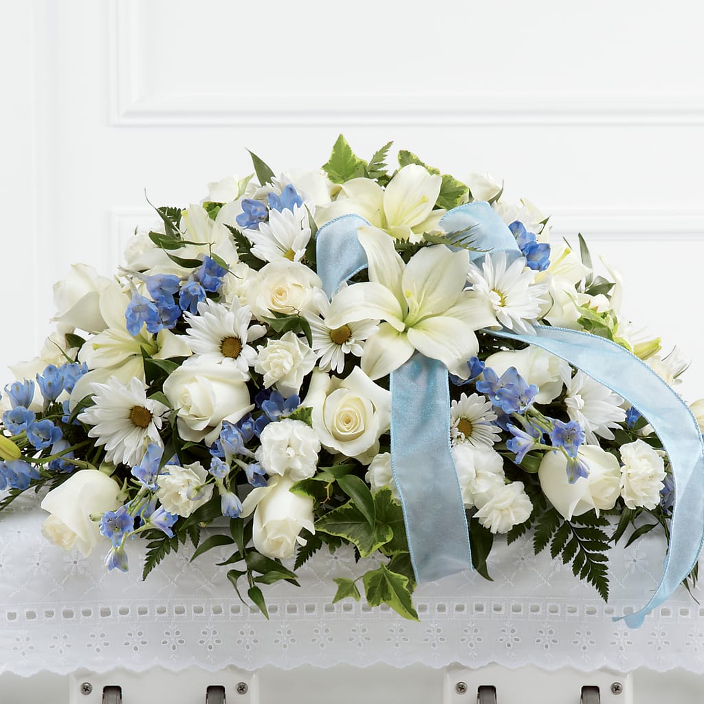 Tender Treasure Casket Spray – Sunflowershop Llc, Orlando FL