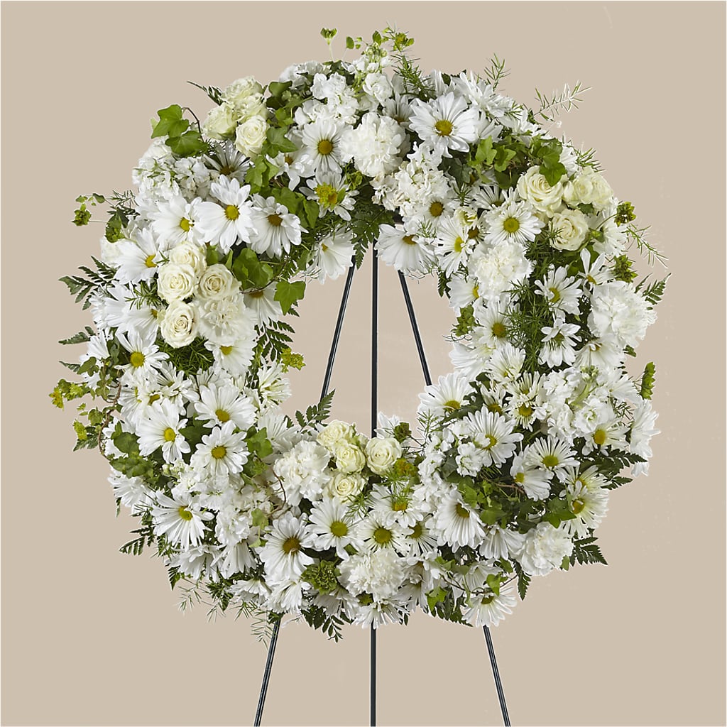 Faithful Wishes Wreath – Sunflowershop Llc, Orlando FL