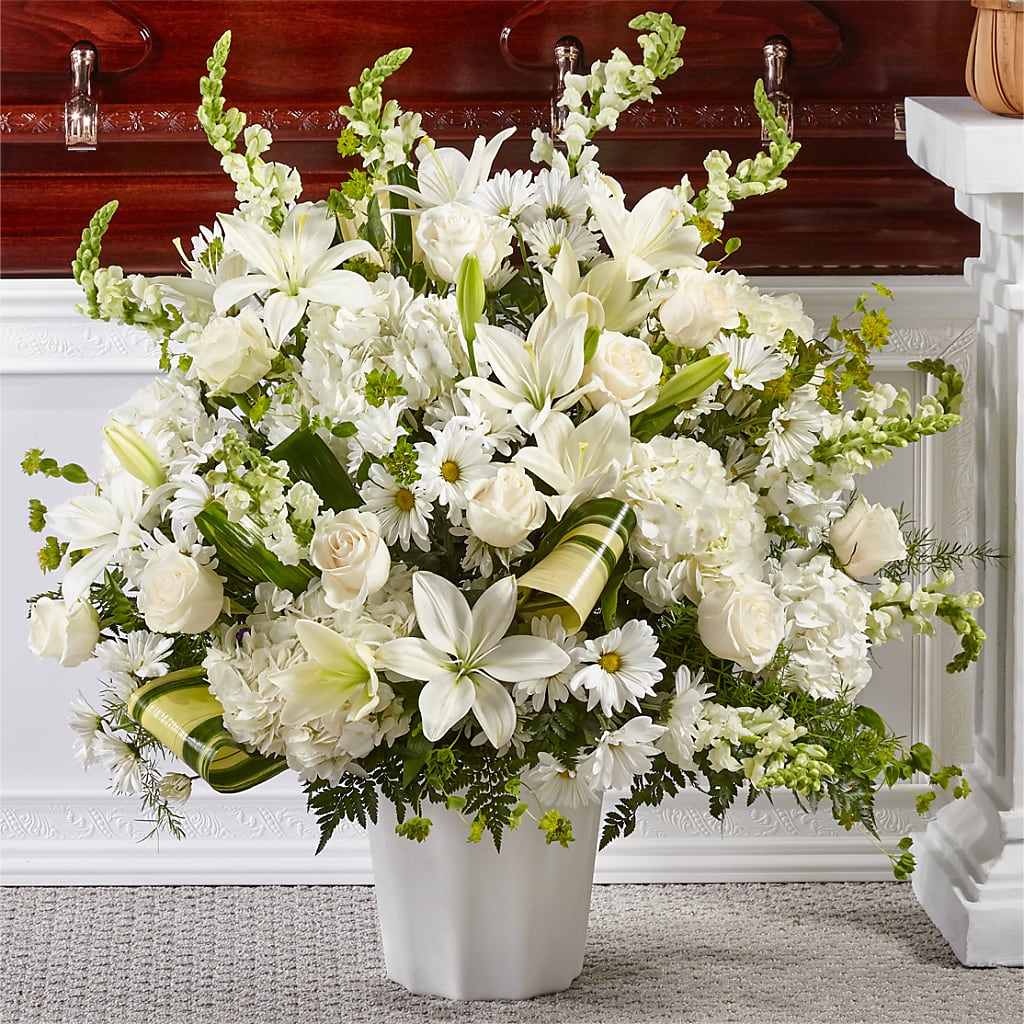 Thoughts of Tranquility Floor Basket – Sunflowershop Llc, Orlando FL