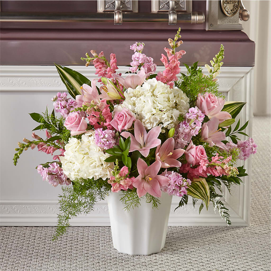Simply Serene Floor Basket – Sunflowershop Llc, Orlando FL