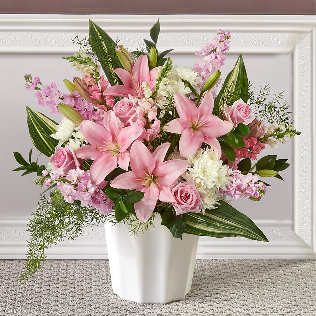 Simply Serene Floor Basket – Sunflowershop Llc, Orlando FL