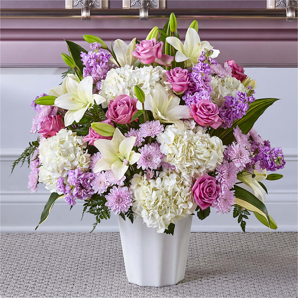Heaven Sent Floor Basket – Sunflowershop Llc, Orlando FL