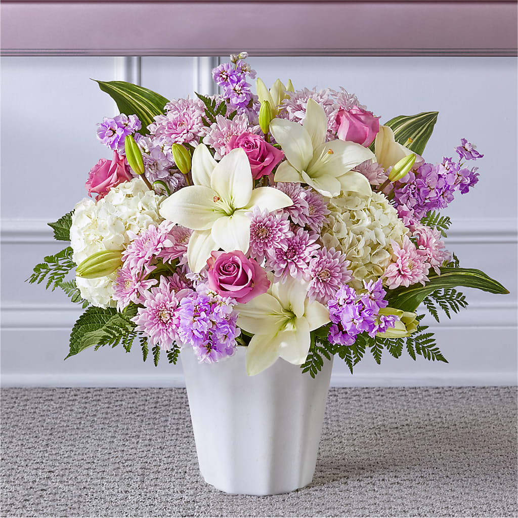 Heaven Sent Floor Basket – Sunflowershop Llc, Orlando FL