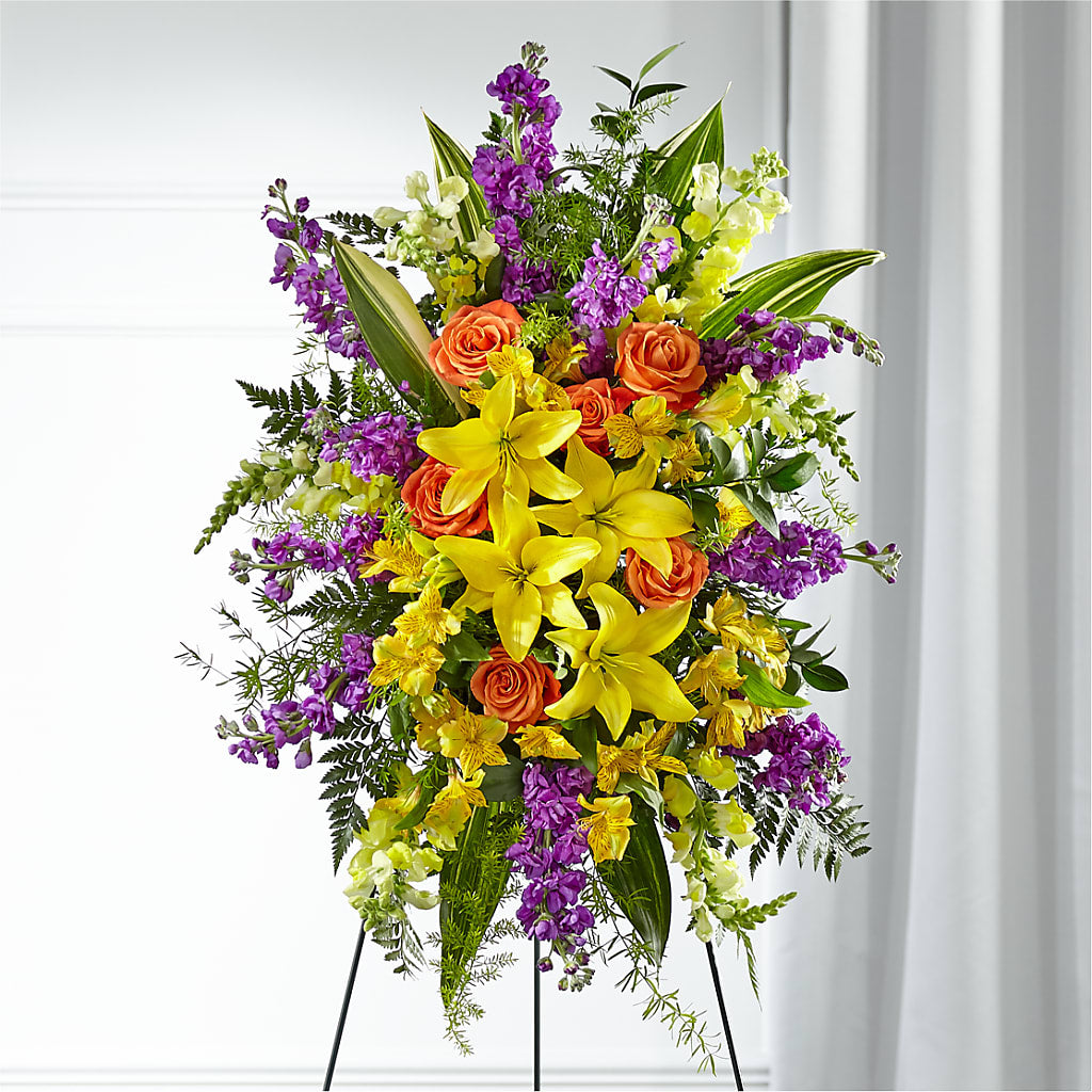 Thoughtful Prayers Standing Spray – Sunflowershop Llc, Orlando FL