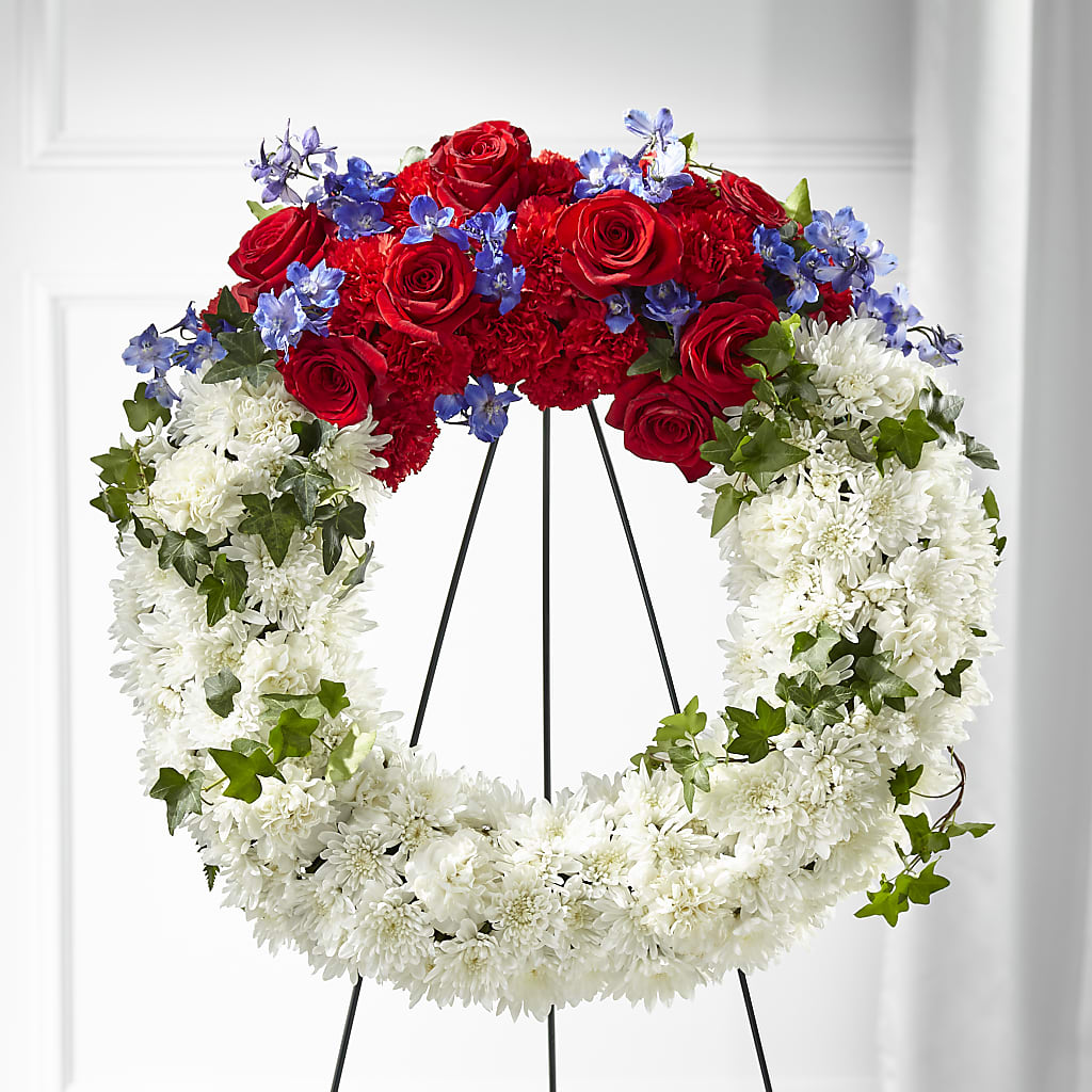 Patriotic Passion Wreath – Sunflowershop Llc, Orlando FL