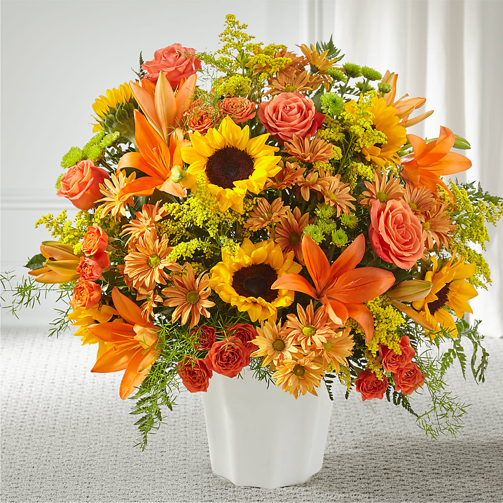 Harvest Thoughts Floor Basket – Sunflowershop Llc, Orlando FL