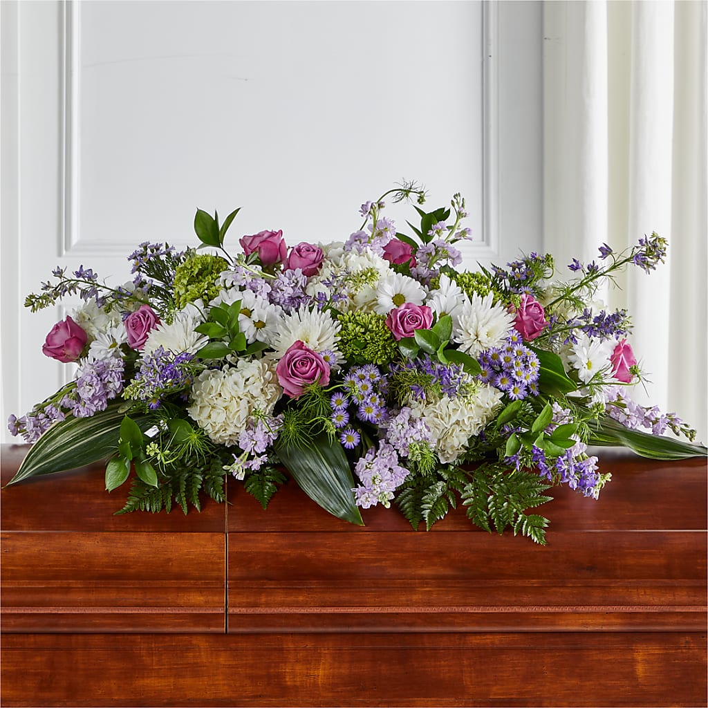 Meadows of Serenity Casket Spray – Sunflowershop Llc, Orlando FL