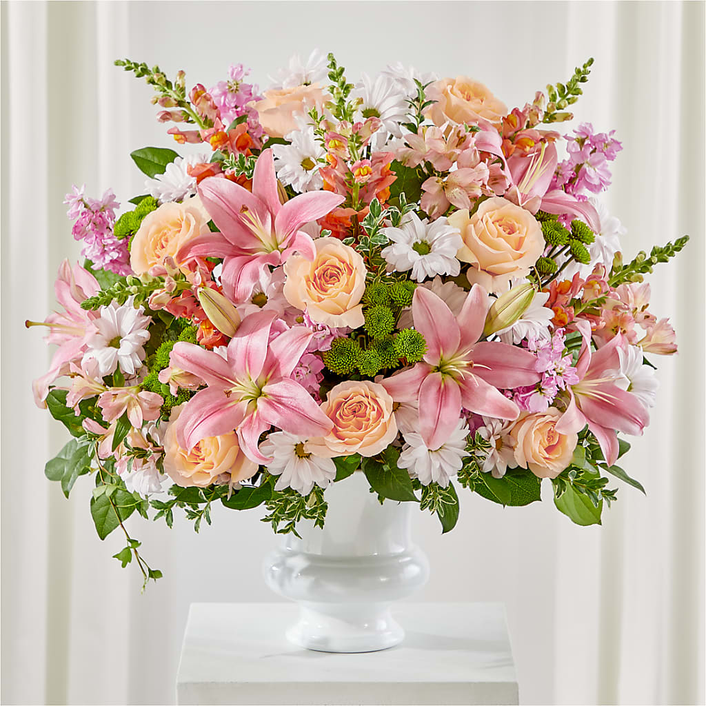 Heartfelt Gesture Urn Arrangement – Sunflowershop Llc, Orlando FL
