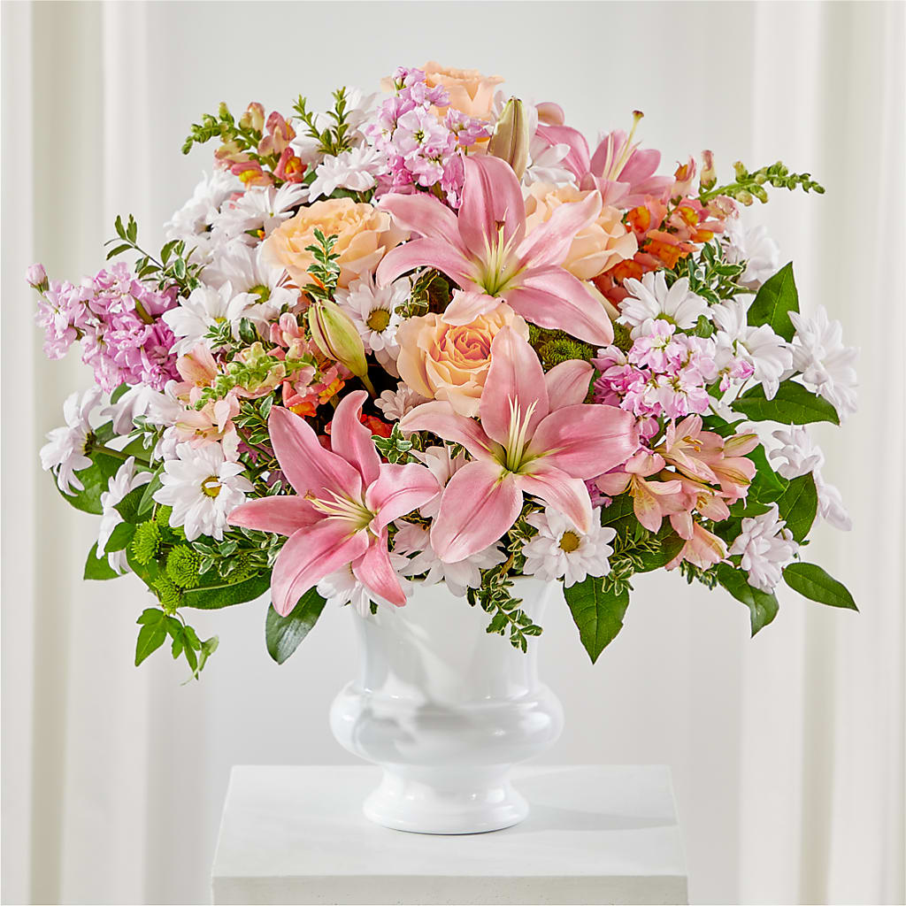 Heartfelt Gesture Urn Arrangement – Sunflowershop Llc, Orlando FL