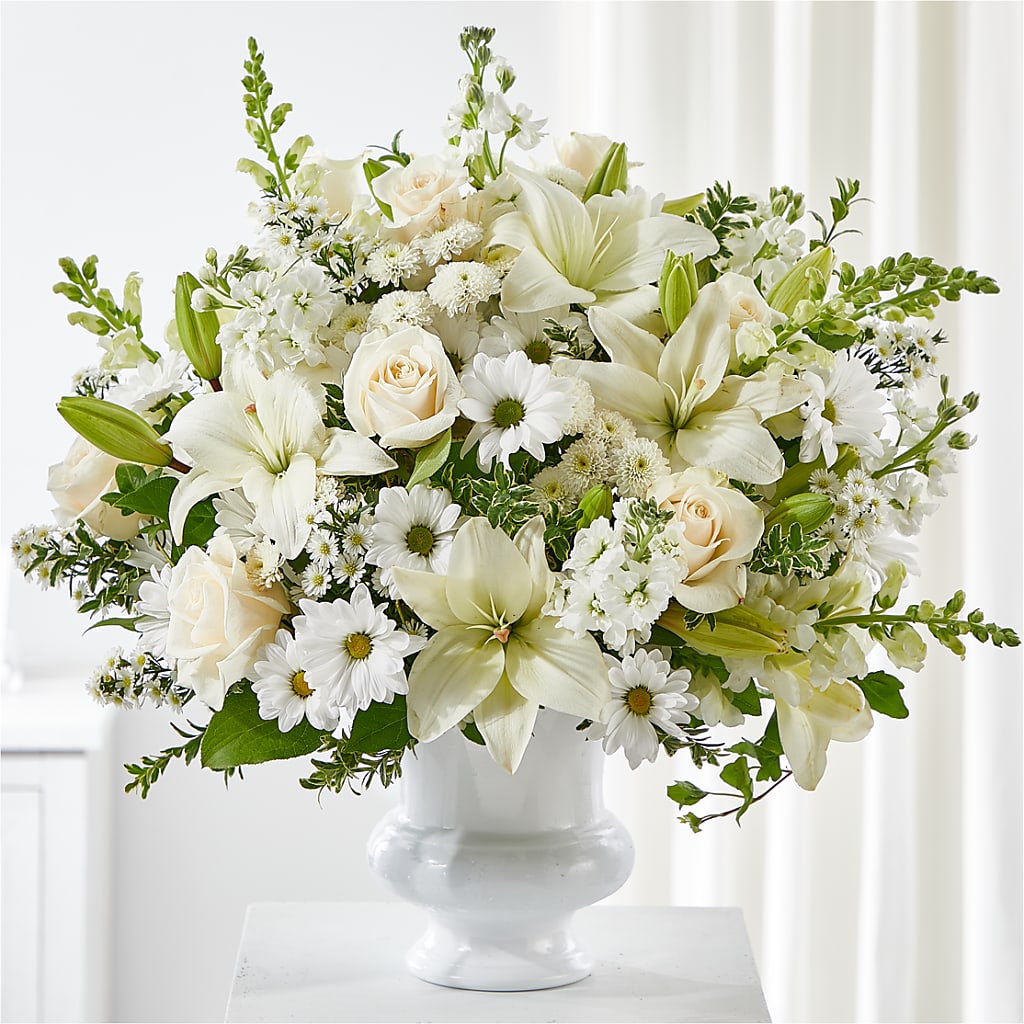 Uplifting Urn Arrangement – Sunflowershop Llc, Orlando FL