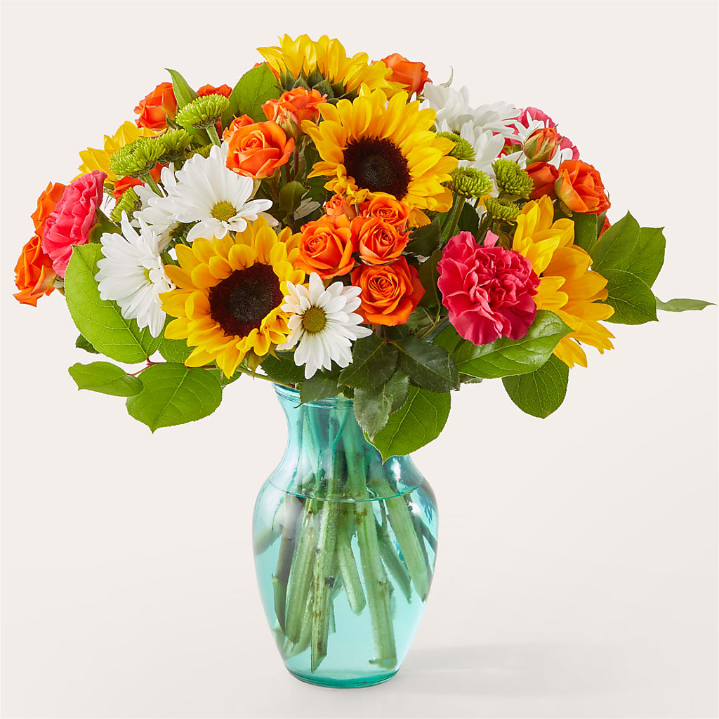 Sun-drenched Blooms Bouquet – Sunflowershop Llc, Orlando FL
