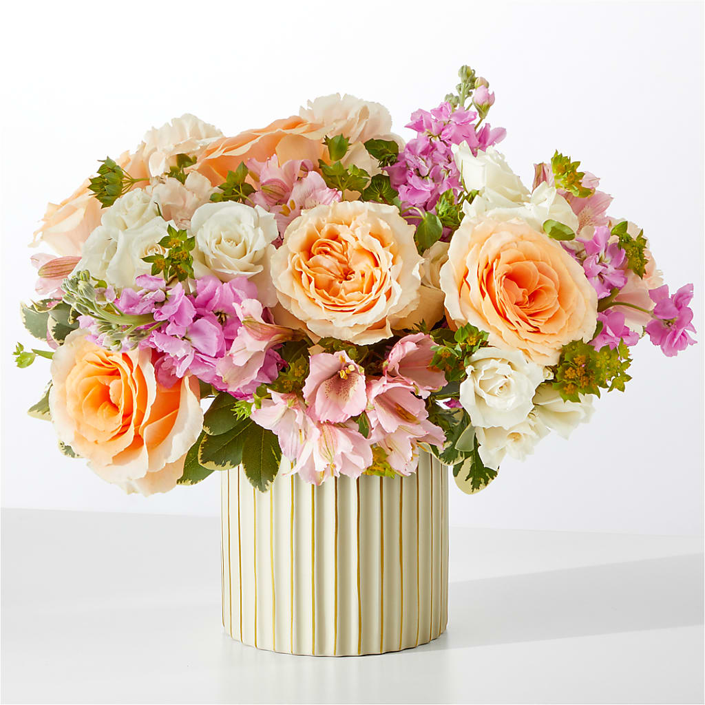 Paradise Bouquet with Ivory Vase – Sunflowershop Llc, Orlando FL