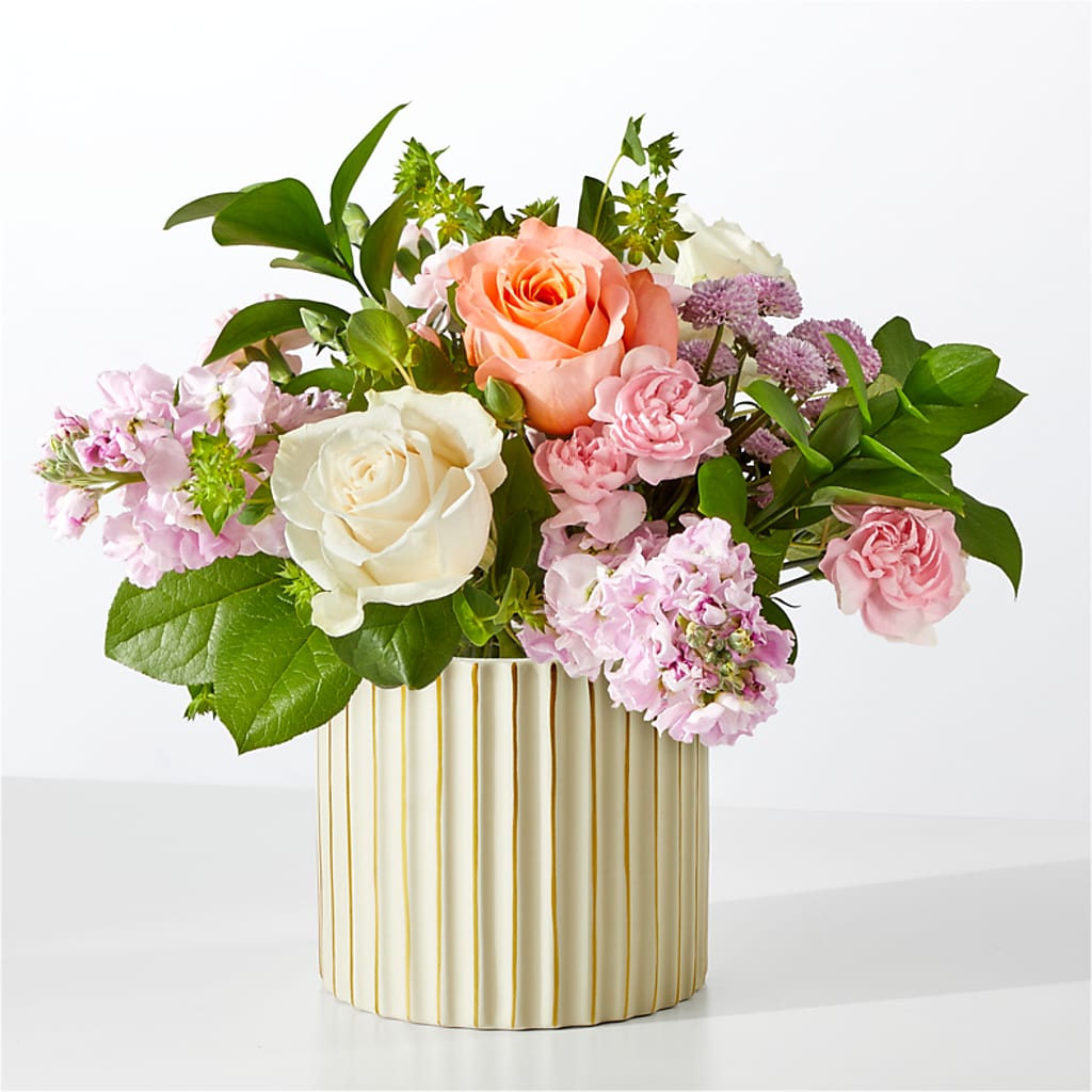 French Market Bouquet with Ivory Vase – Sunflowershop Llc, Orlando FL