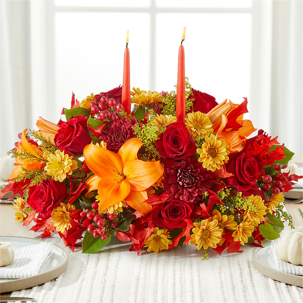 Autumn's Embrace Centerpiece – Sunflowershop Llc, Orlando FL
