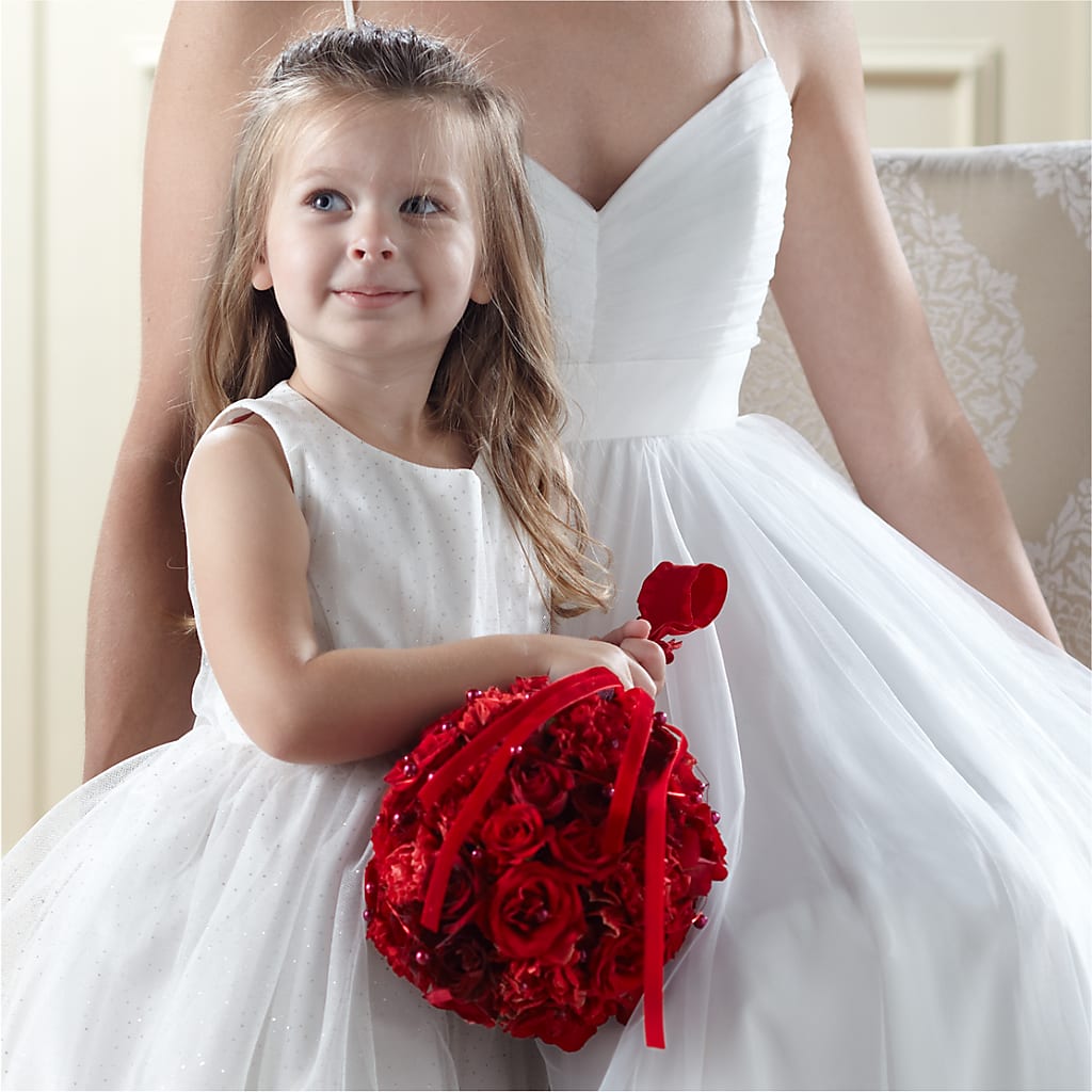 Pure at Heart Flower Girl Arrangement – Sunflowershop Llc, Orlando FL