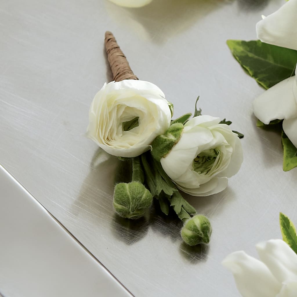 White Ranunculus Boutonniere – Sunflowershop Llc, Orlando FL