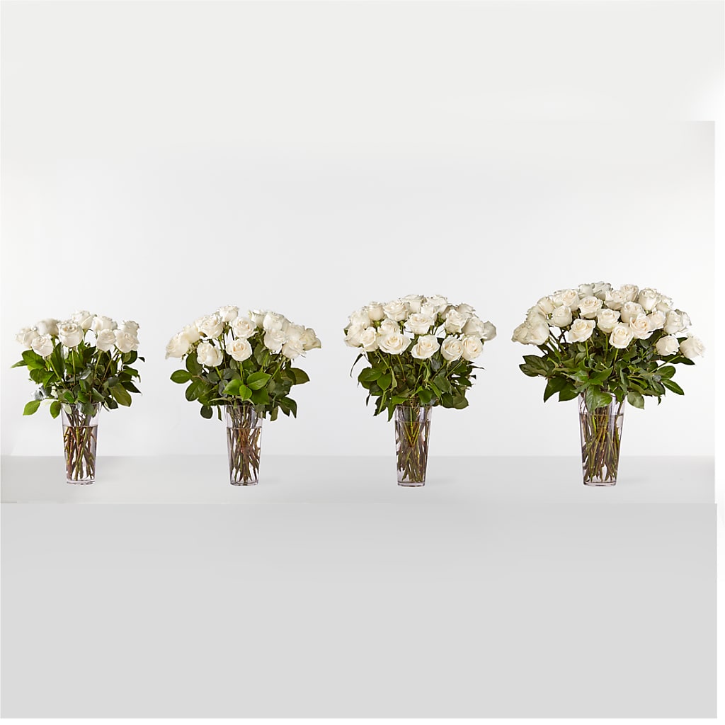 Long Stem White Rose Bouquet –  Sunflowershop Llc, Orlando FL