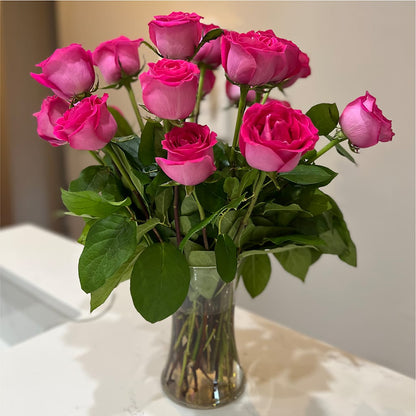 Long Stem Pink Rose Bouquet –  Sunflowershop Llc, Orlando FL