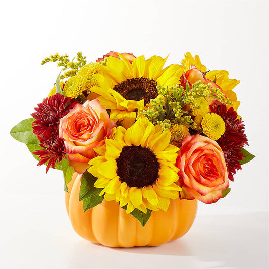 Golden Gourd Pumpkin Bouquet –  Sunflowershop Llc, Orlando FL