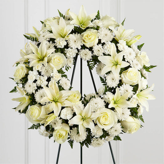 Treasured Tribute Wreath –  Sunflowershop Llc, Orlando FL