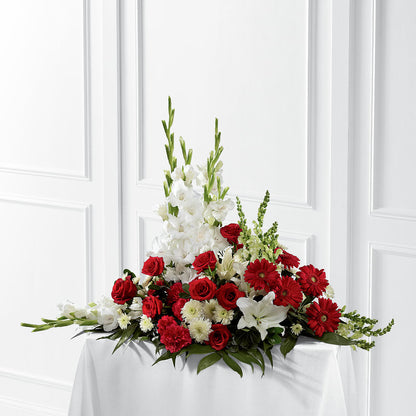 Crimson & White Arrangement –  Sunflowershop Llc, Orlando FL