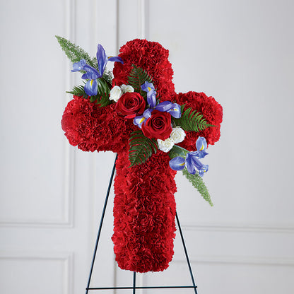 Faithful Hero Floral Cross –  Sunflowershop Llc, Orlando FL