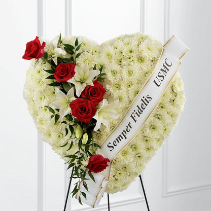 Heartfelt Hero Standing Heart –  Sunflowershop Llc, Orlando FL
