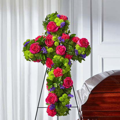 Tribute Rose Floral Cross –  Sunflowershop Llc, Orlando FL