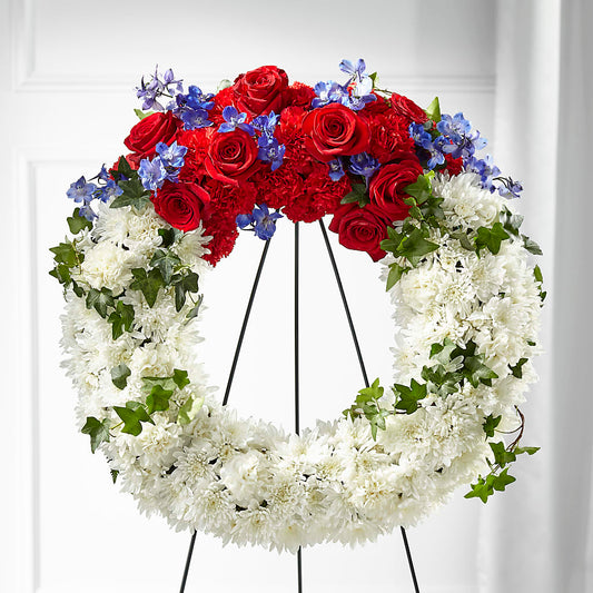 Patriotic Passion Wreath –  Sunflowershop Llc, Orlando FL