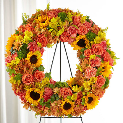 Autumnal Memories Wreath (Standard) –  Sunflowershop Llc, Orlando FL