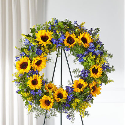 Bright Rays Wreath –  Sunflowershop Llc, Orlando FL