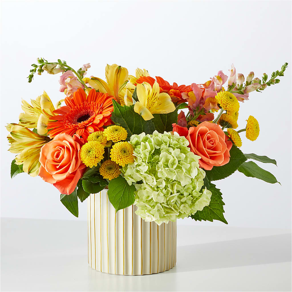 Autumn Sunshine Bouquet with Ivory Vase –  Sunflowershop Llc, Orlando FL