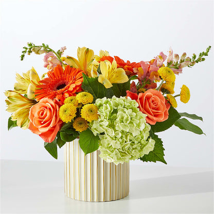 Autumn Sunshine Bouquet with Ivory Vase –  Sunflowershop Llc, Orlando FL