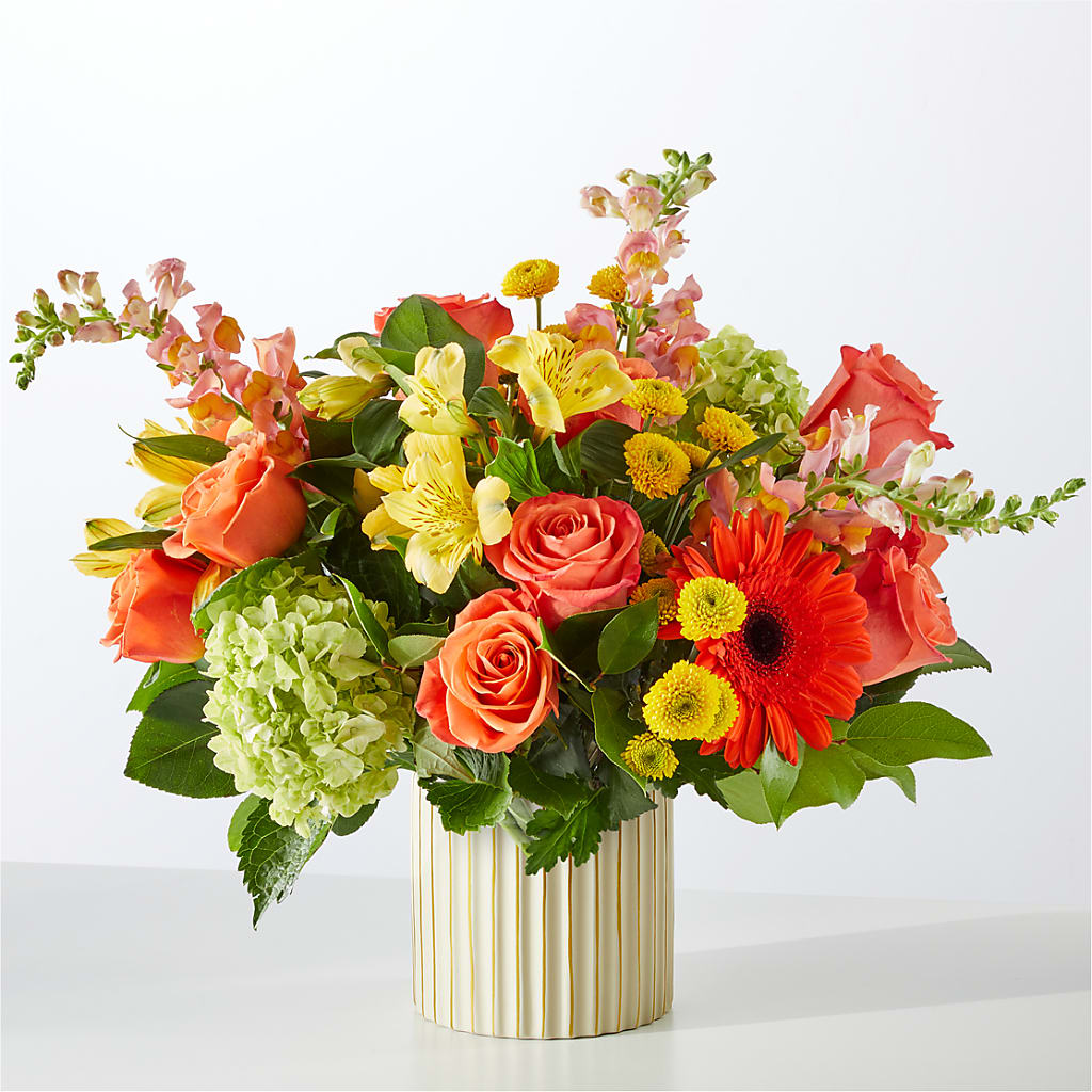 Autumn Sunshine Bouquet with Ivory Vase –  Sunflowershop Llc, Orlando FL