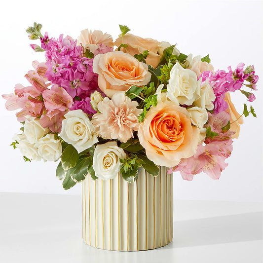 Paradise Bouquet with Ivory Vase –  Sunflowershop Llc, Orlando FL