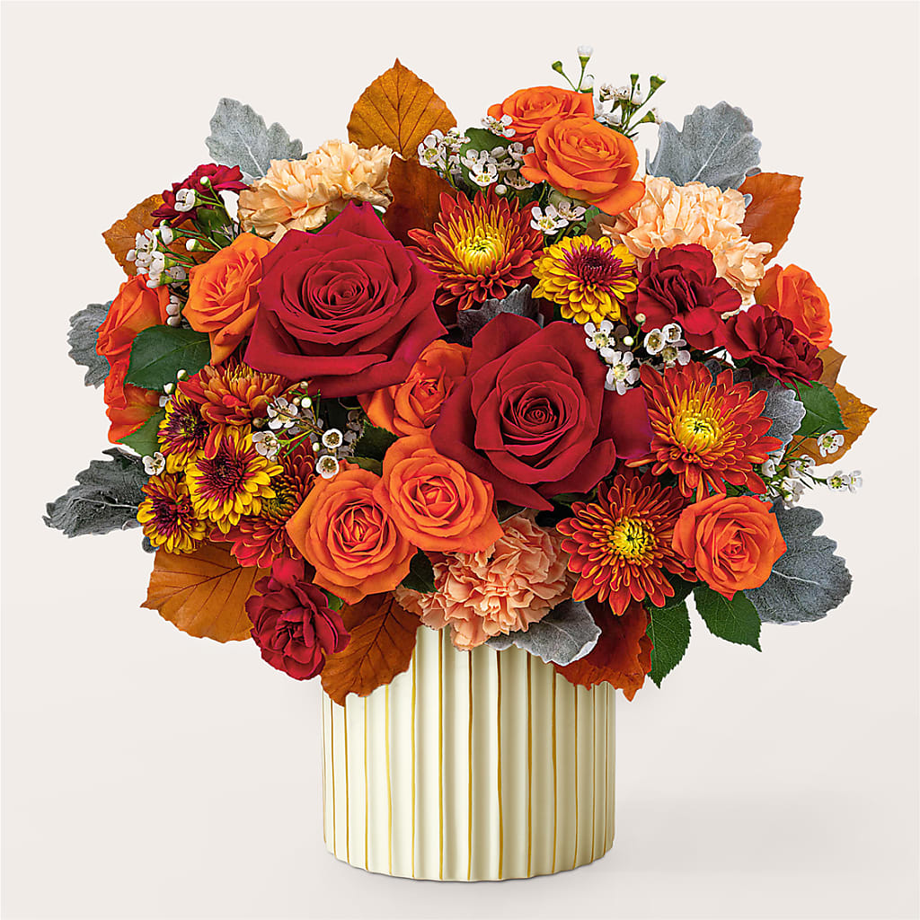 Merlot Bouquet with Ivory Vase –  Sunflowershop Llc, Orlando FL