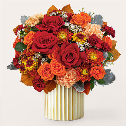 Merlot Bouquet with Ivory Vase –  Sunflowershop Llc, Orlando FL