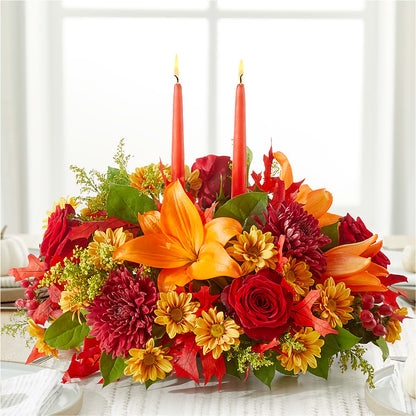 Autumn's Embrace Centerpiece –  Sunflowershop Llc, Orlando FL