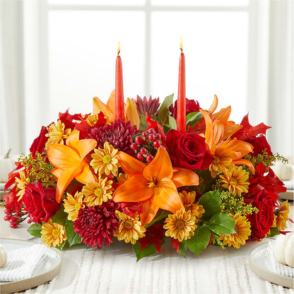 Autumn's Embrace Centerpiece –  Sunflowershop Llc, Orlando FL