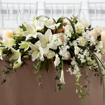 White Linen Arrangement –  Sunflowershop Llc, Orlando FL