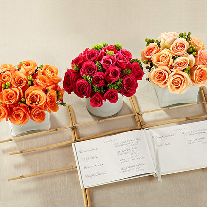 Dawn Rose Centerpiece –  Sunflowershop Llc, Orlando FL